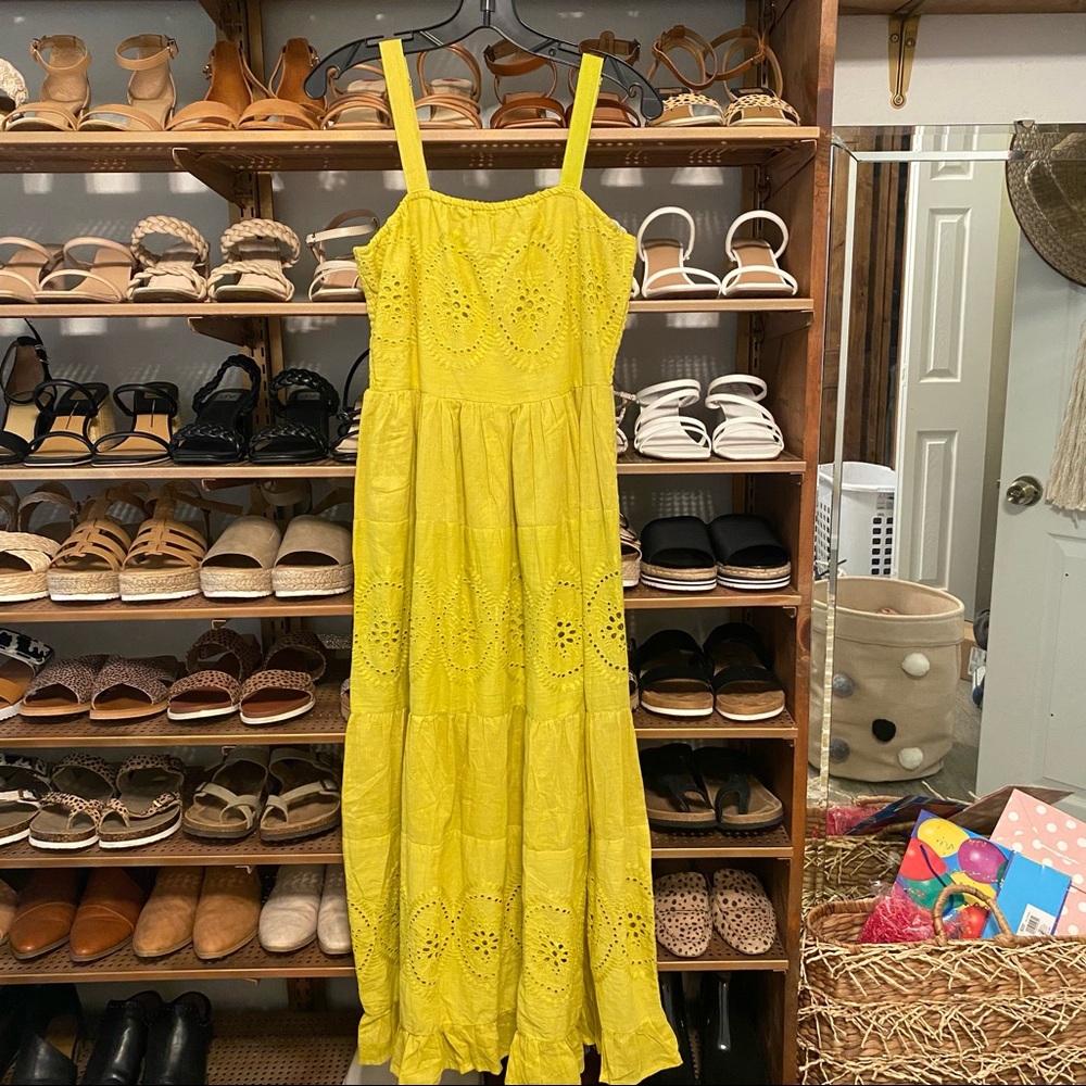 NWT Embroidered Lace Tiered Boutique Maxi Dress